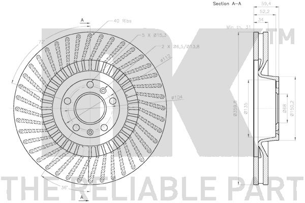 NK 3147125 Bremsscheibe