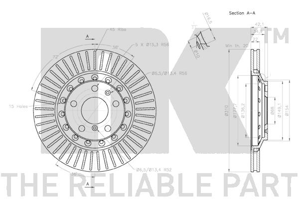 NK 3147126 Bremsscheibe