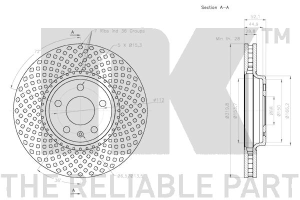 NK 3147127 Bremsscheibe
