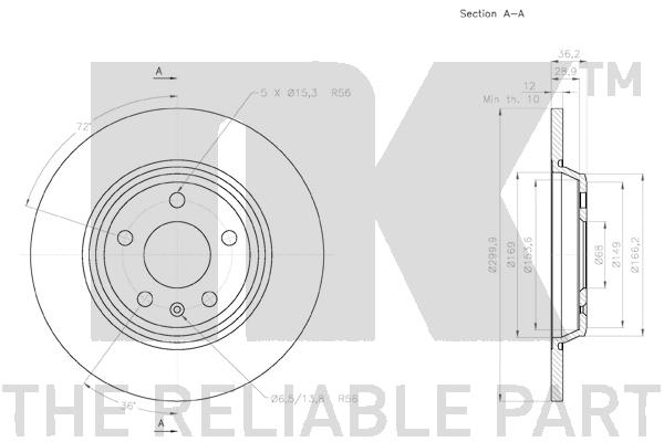 NK 3147129 Bremsscheibe