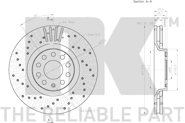 NK 3147135 Bremsscheibe