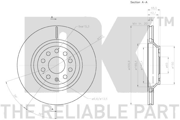 NK 3147136 Bremsscheibe