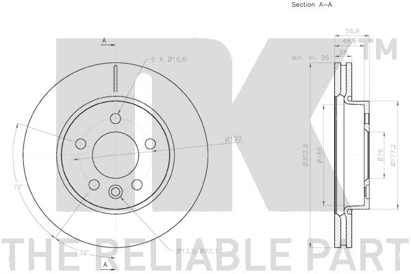 NK 3147139 Bremsscheibe
