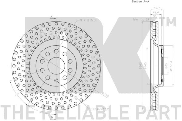 NK 3147141 Bremsscheibe