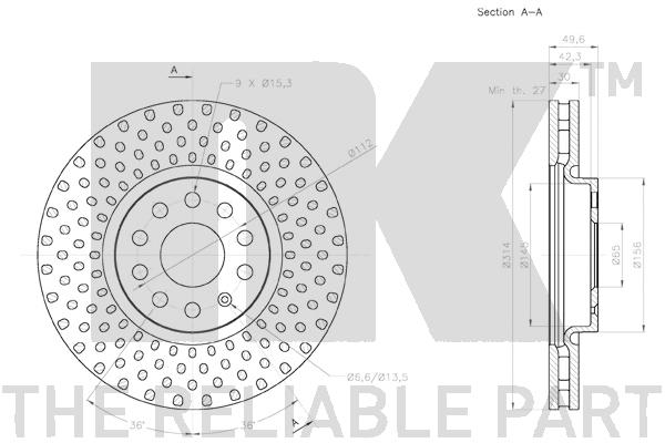 NK 3147146 Bremsscheibe