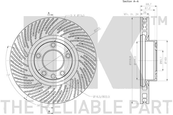 NK 3147151 Bremsscheibe
