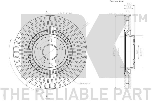 NK 3147155 Bremsscheibe