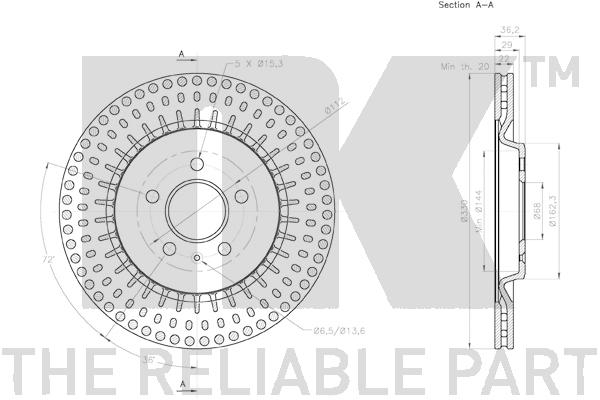 NK 2047156 Bremsscheibe