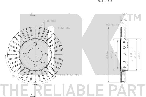 NK 3147157 Bremsscheibe