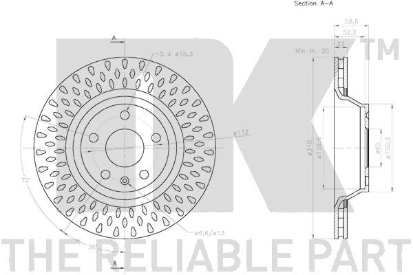 NK 3147163 Bremsscheibe