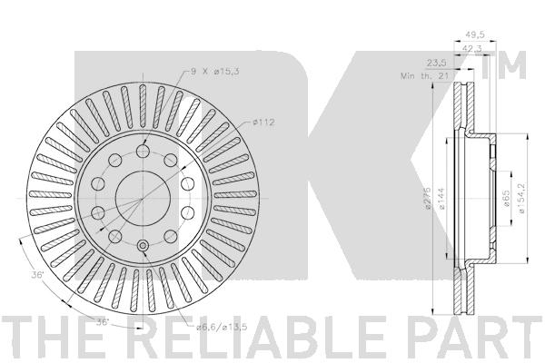 NK 3147166 Bremsscheibe