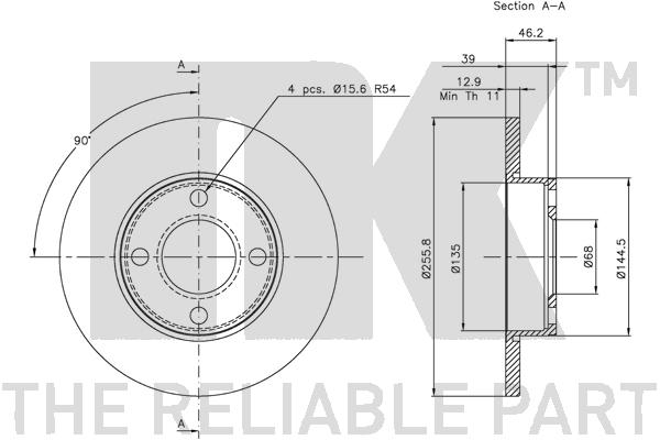 NK 204718 Bremsscheibe