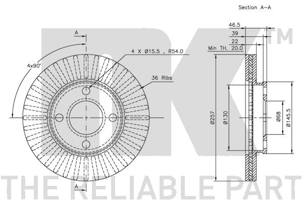 NK 204719 Bremsscheibe