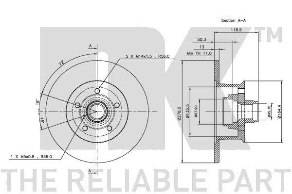 NK 204720 Bremsscheibe