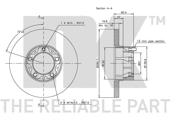 NK 204721 Bremsscheibe