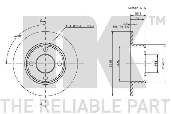 NK 204723 Bremsscheibe