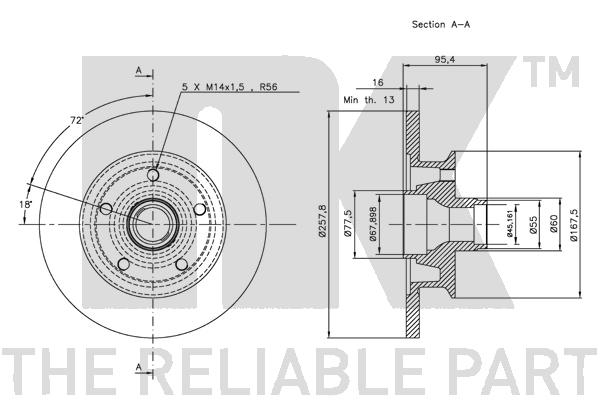 NK 204727 Bremsscheibe