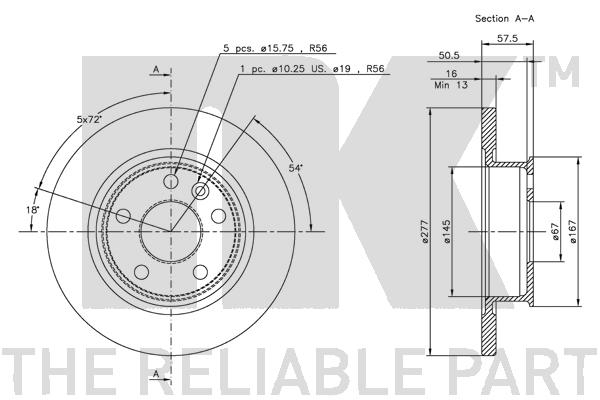 NK 204730 Bremsscheibe
