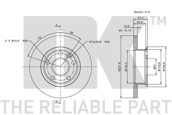 NK 204731 Bremsscheibe