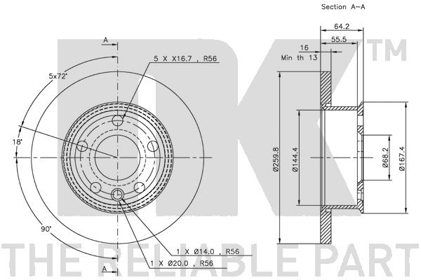NK 204732 Bremsscheibe