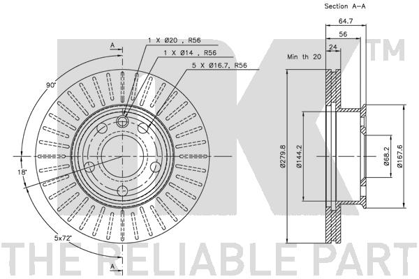 NK 204733 Bremsscheibe
