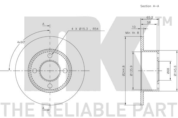 NK 204734 Bremsscheibe