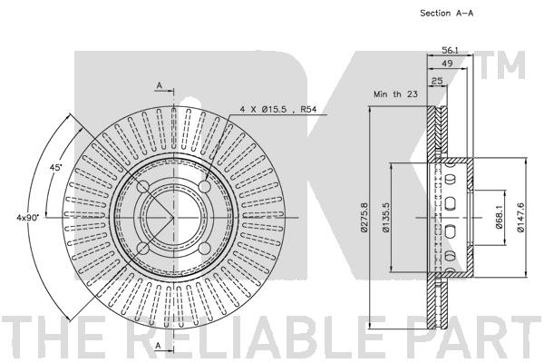 NK 204739 Bremsscheibe