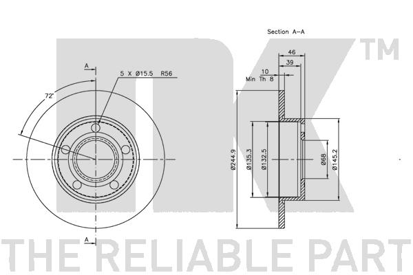 NK 204747 Bremsscheibe