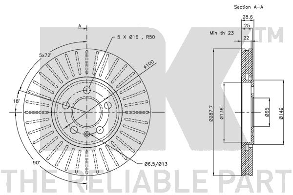 NK 204753 Bremsscheibe