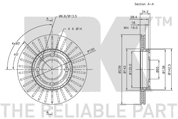 NK 204756 Bremsscheibe