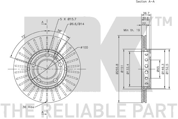 NK 204758 Bremsscheibe