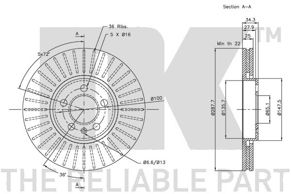 NK 204760 Bremsscheibe