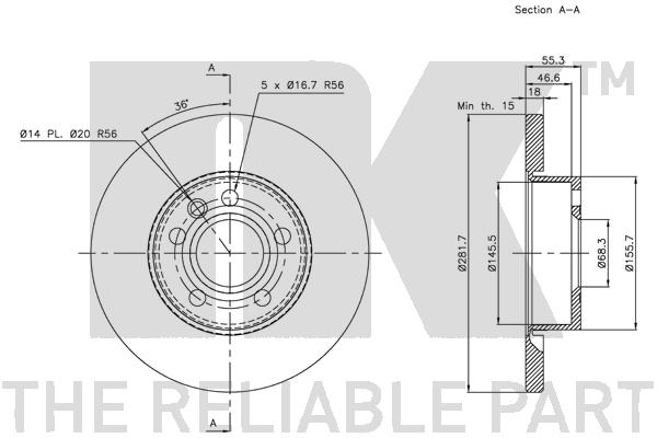 NK 204766 Bremsscheibe