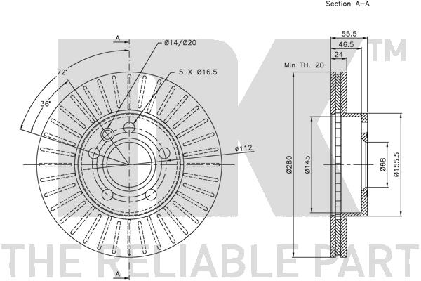 NK 204768 Bremsscheibe