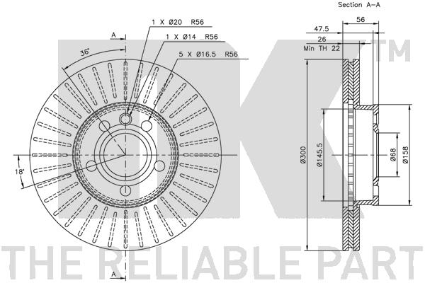 NK 204772 Bremsscheibe