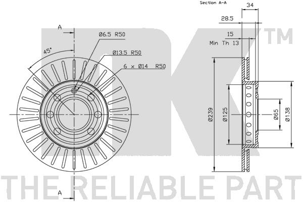 NK 204776 Bremsscheibe