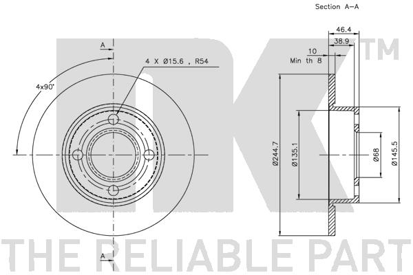 NK 204777 Bremsscheibe