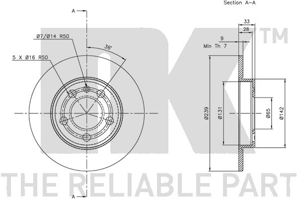 NK 204779 Bremsscheibe