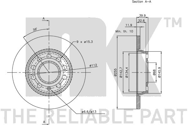 NK 204782 Bremsscheibe