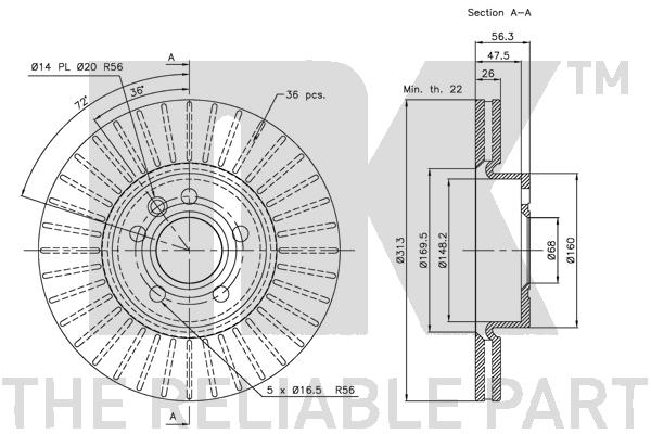 NK 204783 Bremsscheibe