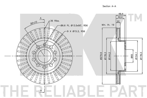 NK 204787 Bremsscheibe