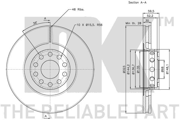 NK 204791 Bremsscheibe