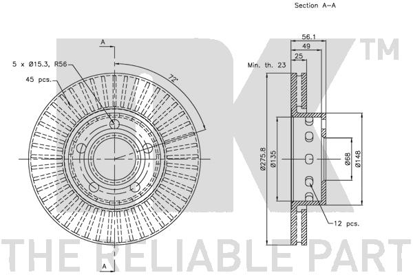NK 204792 Bremsscheibe