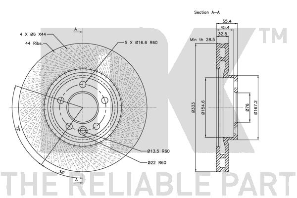 NK 204796 Bremsscheibe