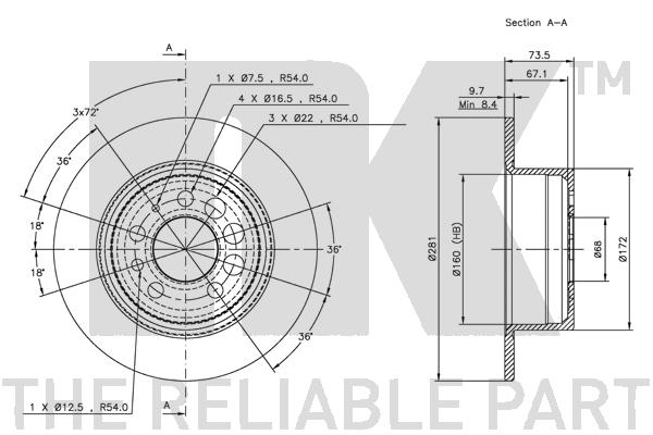 NK 204807 Bremsscheibe