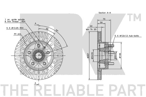 NK 204814 Bremsscheibe