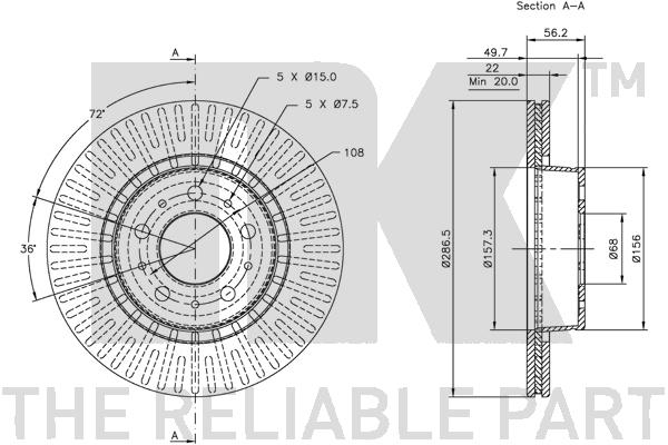 NK 204826 Bremsscheibe