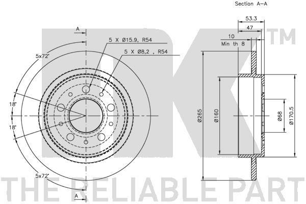 NK 204827 Bremsscheibe