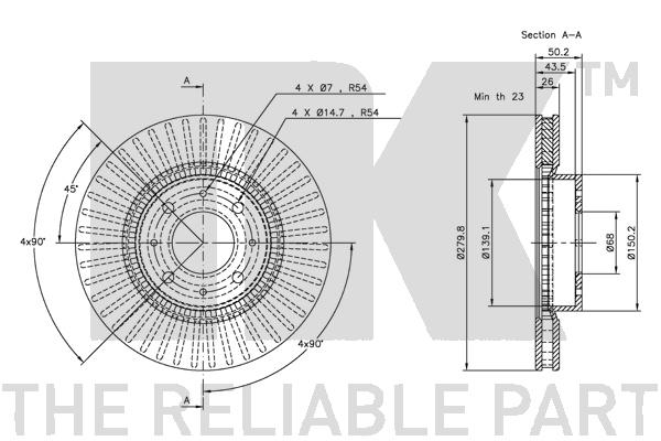 NK 204829 Bremsscheibe