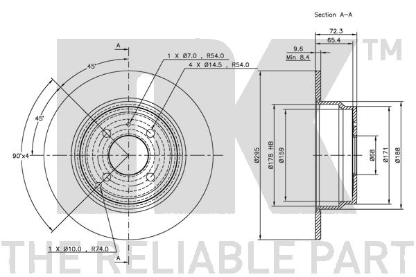 NK 204830 Bremsscheibe